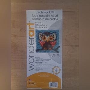 WonderArt Latch Hook Kit – “Hoot Hoot” Owl Design – 12” x 12”
